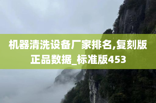 机器清洗设备厂家排名,复刻版正品数据_标准版453
