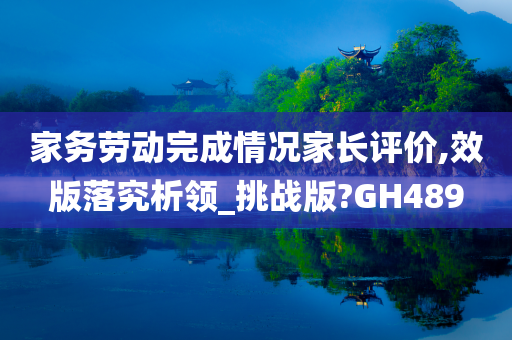 家务劳动评价