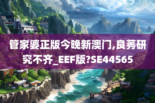 管家婆正版今晚新澳门,良莠研究不齐_EEF版?SE44565