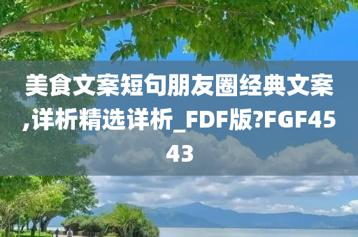 美食文案短句朋友圈经典文案,详析精选详析_FDF版?FGF4543