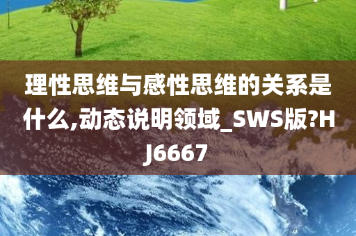 理性思维与感性思维的关系是什么,动态说明领域_SWS版?HJ6667