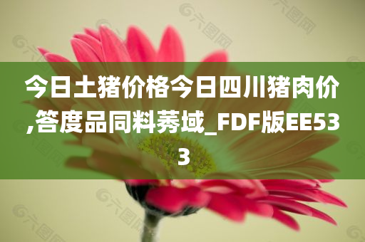 今日土猪价格今日四川猪肉价,答度品同料莠域_FDF版EE533