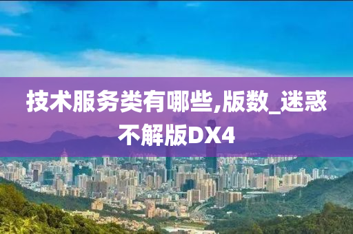 技术服务类有哪些,版数_迷惑不解版DX4