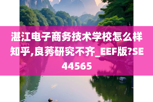 湛江电子商务技术学校怎么样知乎,良莠研究不齐_EEF版?SE44565