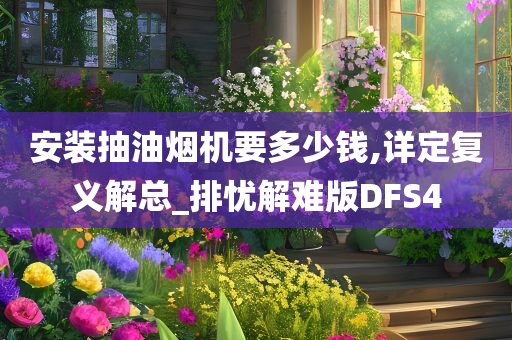 安装抽油烟机要多少钱,详定复义解总_排忧解难版DFS4