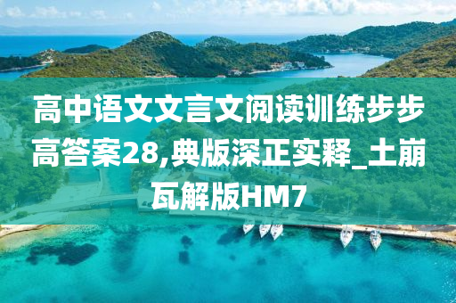 高中语文文言文阅读训练步步高答案28,典版深正实释_土崩瓦解版HM7