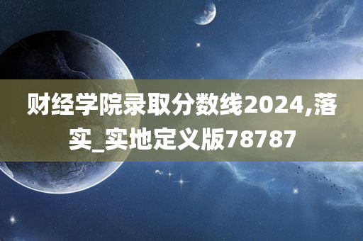 财经学院录取分数线2024,落实_实地定义版78787