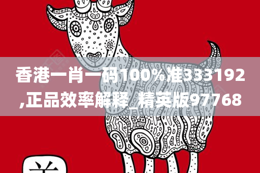 香港一肖一码100%准333192,正品效率解释_精英版97768