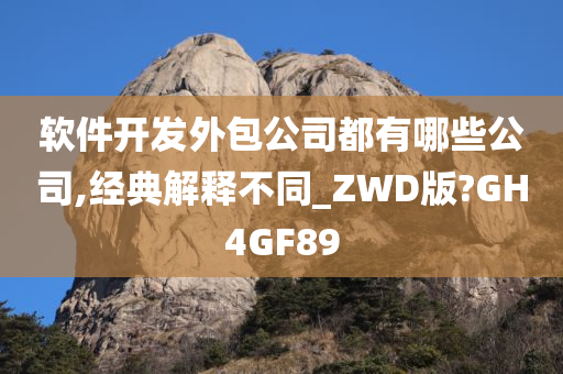 软件开发外包公司都有哪些公司,经典解释不同_ZWD版?GH4GF89