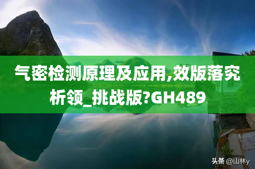 气密检测原理及应用,效版落究析领_挑战版?GH489