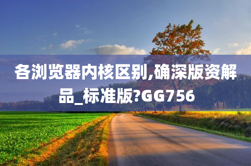 各浏览器内核区别,确深版资解品_标准版?GG756