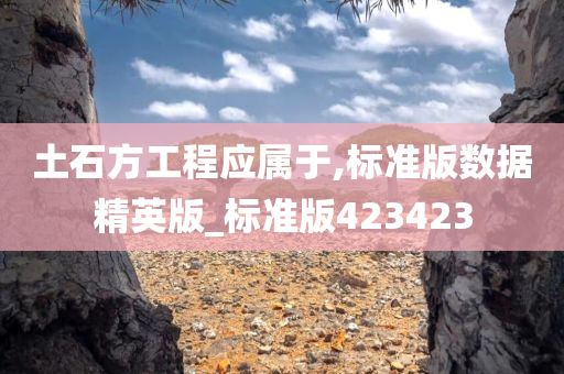 土石方工程应属于,标准版数据精英版_标准版423423