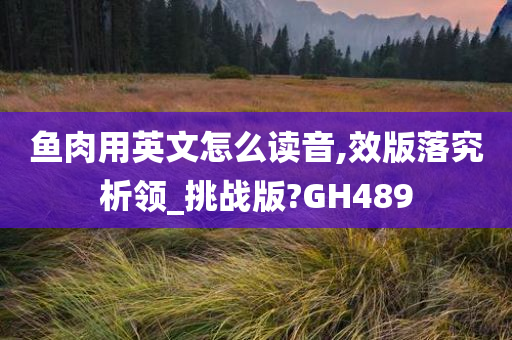 鱼肉用英文怎么读音,效版落究析领_挑战版?GH489