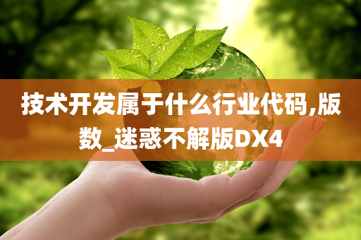 技术开发属于什么行业代码,版数_迷惑不解版DX4