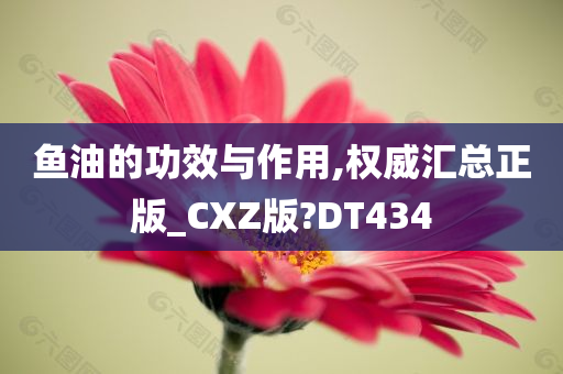 鱼油的功效与作用,权威汇总正版_CXZ版?DT434