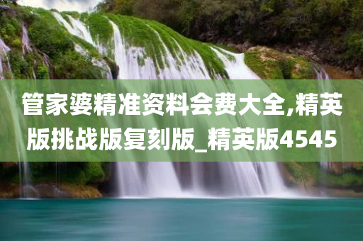 管家婆精准资料会费大全,精英版挑战版复刻版_精英版4545