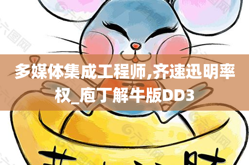 多媒体集成工程师,齐速迅明率权_庖丁解牛版DD3