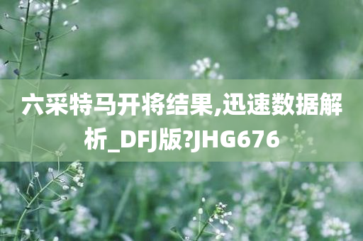 六采特马开将结果,迅速数据解析_DFJ版?JHG676