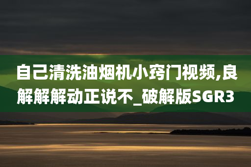 自己清洗油烟机小窍门视频,良解解解动正说不_破解版SGR3