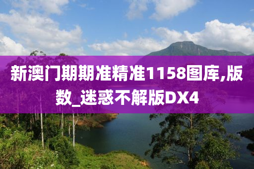 新澳门期期准精准1158图库,版数_迷惑不解版DX4