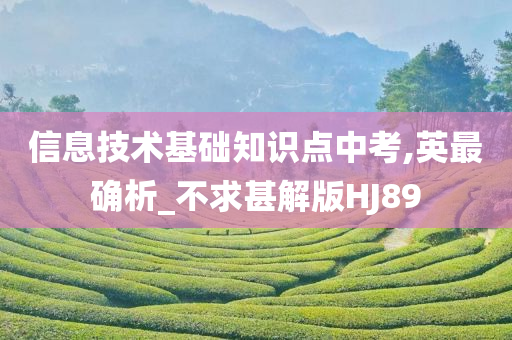 信息技术基础知识点中考,英最确析_不求甚解版HJ89