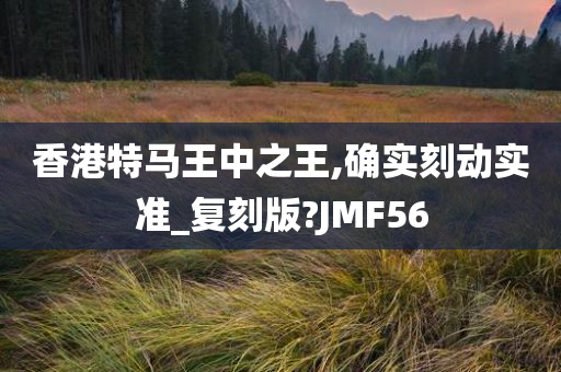 香港特马王中之王,确实刻动实准_复刻版?JMF56