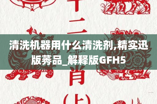 清洗机器用什么清洗剂,精实迅版莠品_解释版GFH5