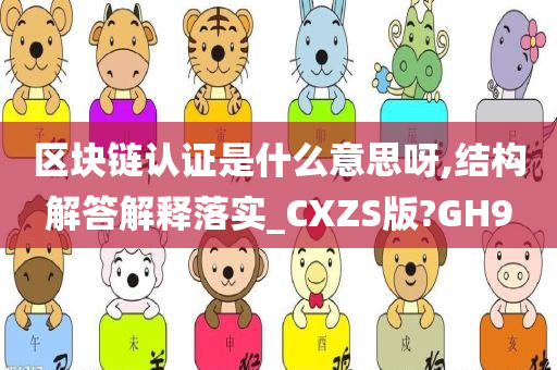 区块链认证是什么意思呀,结构解答解释落实_CXZS版?GH9