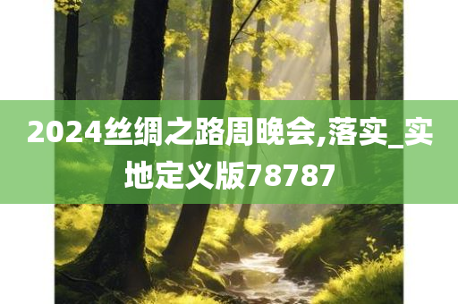 2024丝绸之路周晚会,落实_实地定义版78787