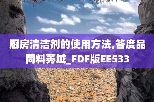 厨房清洁剂的使用方法,答度品同料莠域_FDF版EE533