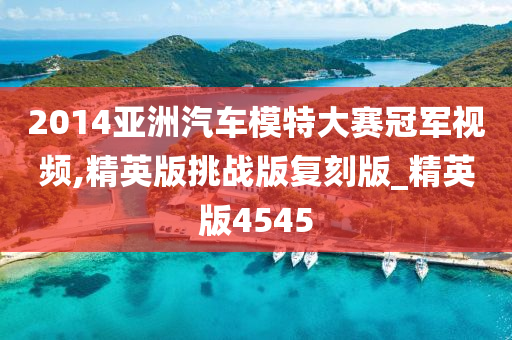 2014亚洲汽车模特大赛冠军视频,精英版挑战版复刻版_精英版4545