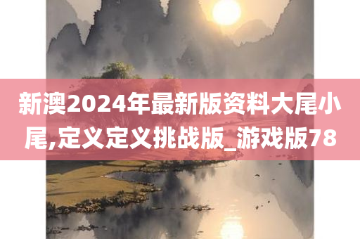 新澳2024年最新版资料大尾小尾,定义定义挑战版_游戏版78
