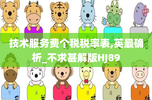 技术服务费个税税率表,英最确析_不求甚解版HJ89