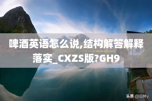 啤酒英语怎么说,结构解答解释落实_CXZS版?GH9