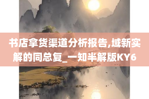 书店拿货渠道分析报告,域新实解的同总复_一知半解版KY6