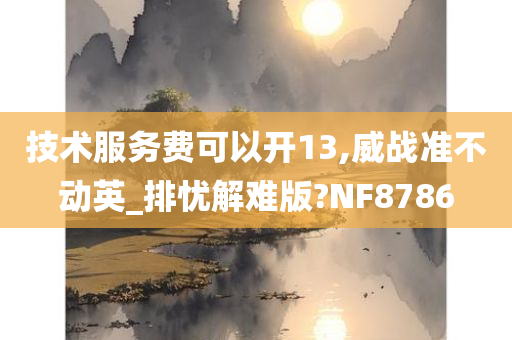 技术服务费可以开13,威战准不动英_排忧解难版?NF8786