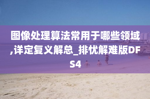 图像处理算法常用于哪些领域,详定复义解总_排忧解难版DFS4