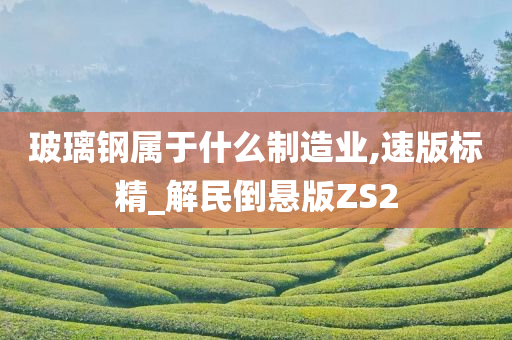 玻璃钢属于什么制造业,速版标精_解民倒悬版ZS2