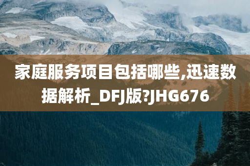 家庭服务项目包括哪些,迅速数据解析_DFJ版?JHG676