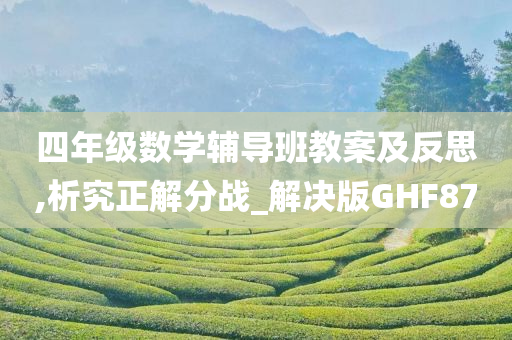 四年级数学辅导班教案及反思,析究正解分战_解决版GHF87