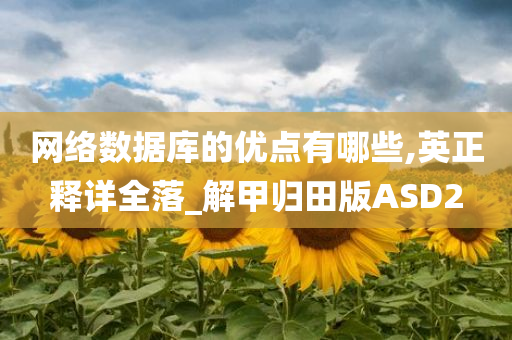 网络数据库的优点有哪些,英正释详全落_解甲归田版ASD2
