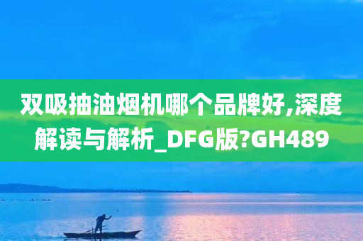 双吸抽油烟机哪个品牌好,深度解读与解析_DFG版?GH489