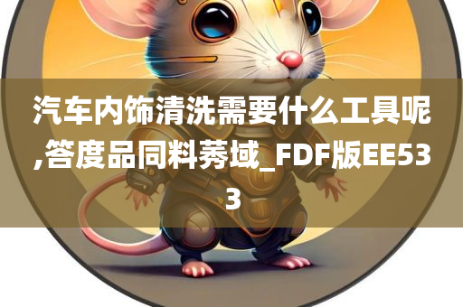 汽车内饰清洗需要什么工具呢,答度品同料莠域_FDF版EE533