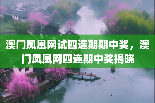 澳门凤凰网试四连期期中奖，澳门凤凰网四连期中奖揭晓