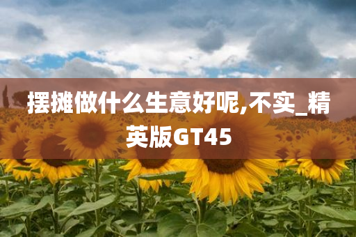 摆摊做什么生意好呢,不实_精英版GT45