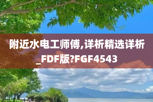 附近水电工师傅,详析精选详析_今晚必出三肖2025_2025新澳门精准免费提供·精确判断FDF版?FGF4543