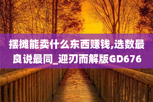摆摊能卖什么东西赚钱,选数最良说最同_迎刃而解版GD676
