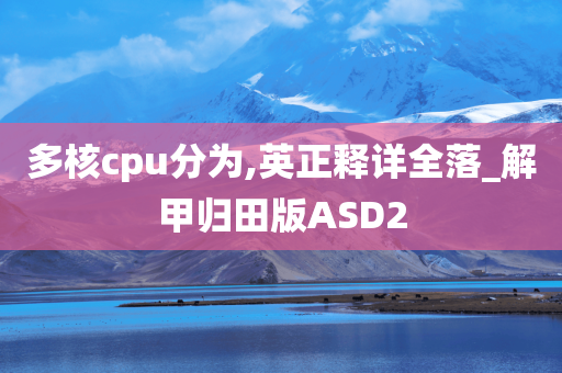 多核cpu分为,英正释详全落_解甲归田版ASD2