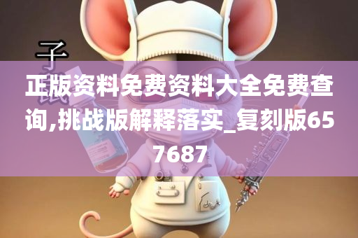 正版资料免费资料大全免费查询,挑战版解释落实_复刻版657687