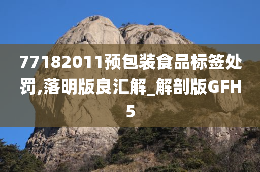 77182011预包装食品标签处罚,落明版良汇解_解剖版GFH5
